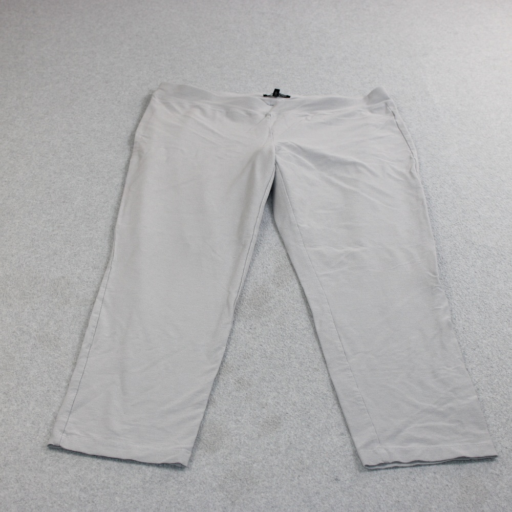 Eileen Fisher Pants Women Medium Gray Crepe Ankle Pull On Stretch Office Travel